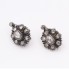 Boucles d'oreilles style vintage en argent et or avec diamants