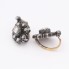 Boucles d'oreilles style vintage en argent et or avec diamants