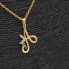 Cadena con colgante letra A de oro con circonitas 2a mano