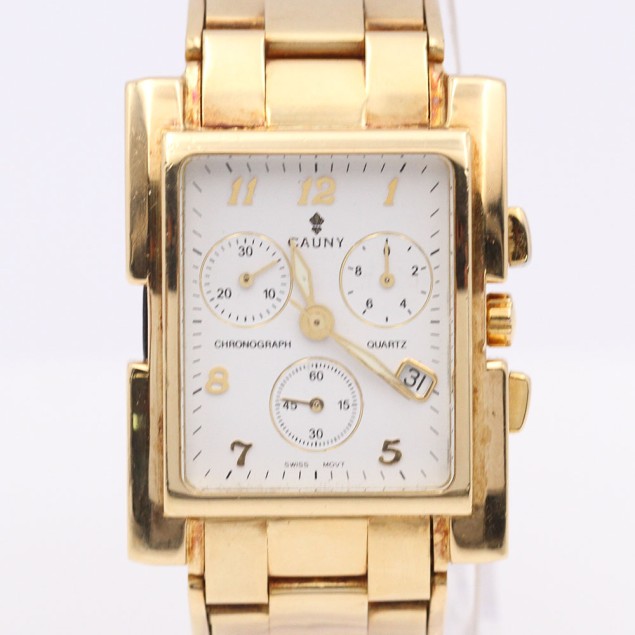 Reloj CAUNY CHRONOGRAPH QUARTZ de oro...