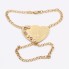 Bracelet de doigt coeur en or avec zircones d'occasion