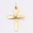 Pendentif croix effet bois en or d'occasion