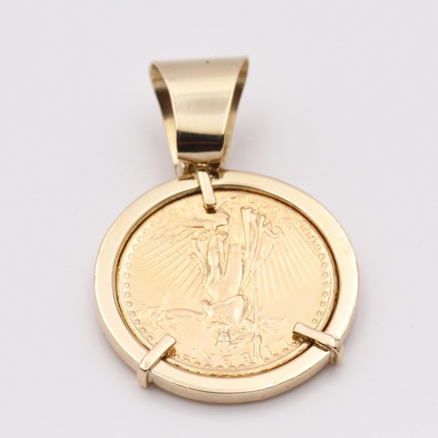 Penjoll moneda d'or de segona mà