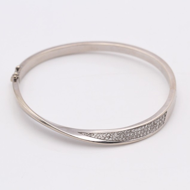 Brazalete de oro 14k con diamantes de...