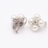 Boucles d'oreilles en or avec perles et diamants d'occasion