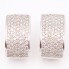 Boucles d'oreilles rectangulaires en or avec diamants d'occasion