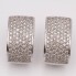 Boucles d'oreilles rectangulaires en or avec diamants d'occasion