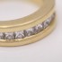 Media alianza de oro con diamantes princesa de segunda mano