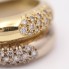 Bague 2 anneaux en or bicolore avec diamants d'occasion