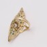 Anillo lanzadera de oro con circonitas de segunda mano