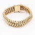 Pulsera barbada doble maciza de oro de segunda mano