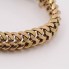Pulsera barbada doble maciza de oro de segunda mano