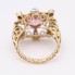 Anillo estilo vintage de oro con diamantes y Rosa de Francia