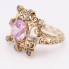Anillo estilo vintage de oro con diamantes y Rosa de Francia