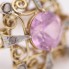 Anillo estilo vintage de oro con diamantes y Rosa de Francia