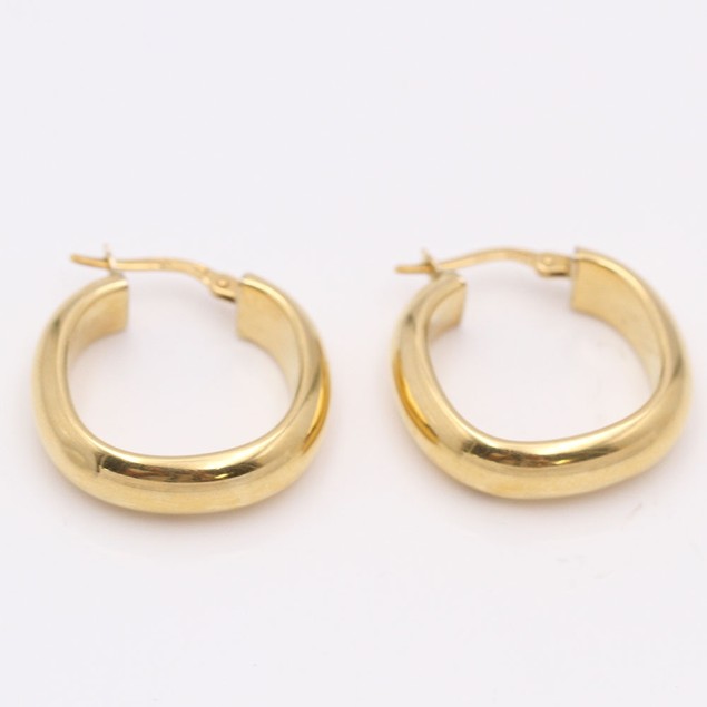 Aros cuadrados de oro de segunda mano