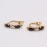 Pendientes de oro con diamantes y zafiros de segunda mano
