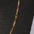 Collar articulado de oro liso y matizado de segunda mano