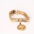 Pulsera articulada con colgante vírgen de oro segunda mano