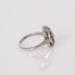 Anillo estilo vintage de oro con zafiros y diamantes