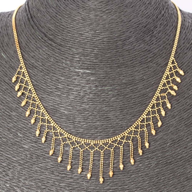 Collar bolitas de oro de segunda mano