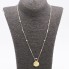 Collar moneda de oro con diamantes y perlas de segunda mano