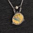 Collar moneda de oro con diamantes y perlas de segunda mano