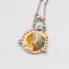 Collar moneda de oro con diamantes y perlas de segunda mano