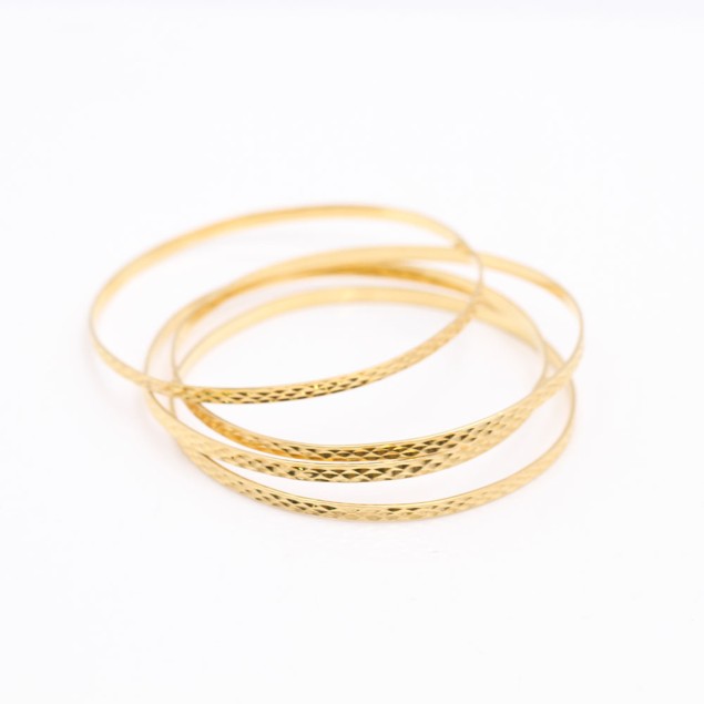 Conjunto 4 brazaletes texturizados de...