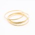 Conjunto 4 brazaletes texturizados de oro de segunda mano
