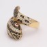 Anillo serpiente de oro con circonitas de segunda mano