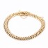 Pulsera barbada doble maciza de oro de segunda mano