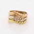 Anillo triple gallonado de oro de segunda mano