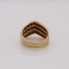Anillo triple gallonado de oro de segunda mano