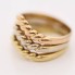 Anillo triple gallonado de oro de segunda mano