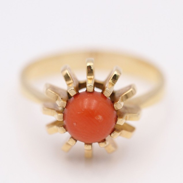Anillo estilo vintage de oro con...
