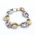 Bracelet femme design grain de café en or bicolore. Neuf