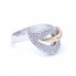 Bague bicolore en or rose et or blanc avec Diamants. Tout neuf