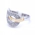 Bague bicolore en or rose et or blanc avec Diamants. Tout neuf