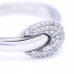 Bague Boucle en or blanc avec Diamants. Tout neuf