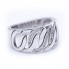 Bague large en or blanc avec diamants. Tout neuf