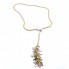 Collier en Or Jaune et Larmes de Fumme Quartz et Agate. Tout neuf