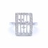 Bague pentagramme en or blanc et diamants. Neuve