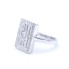 Bague pentagramme en or blanc et diamants. Neuve