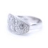 Bague en or blanc avec diamants taille brillant. Tout neuf