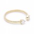 Anillo Oro Amarillo con 2 Brillantes. Nuevo a estrenar