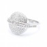 Bague POKER en or blanc avec diamants. Neuve