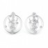 Boucles d\'oreilles ADAGIO en or blanc et brillant. Nouveaux bijoux.