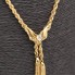Collar motivo manos de oro con circonita de segunda mano