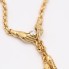 Collar motivo manos de oro con circonita de segunda mano